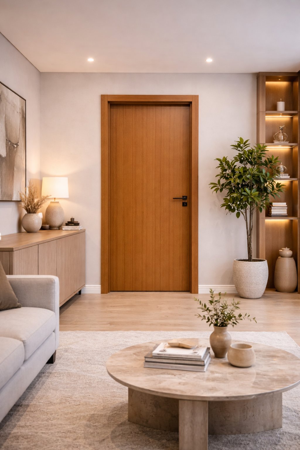 Porta Linha Amadeirada na cor Curupixá - vista 2